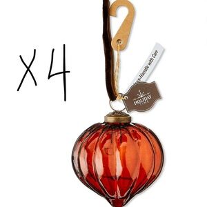 Walmart- Brown Glass Christmas Ornament, 3.5", by Holiday Time
